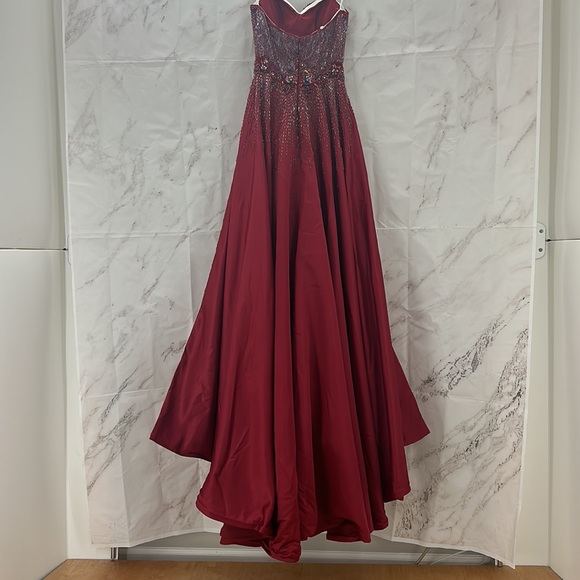 Rachel Allan Couture Liquid Beaded and stones hi end national state local formal - Picture 9 of 11